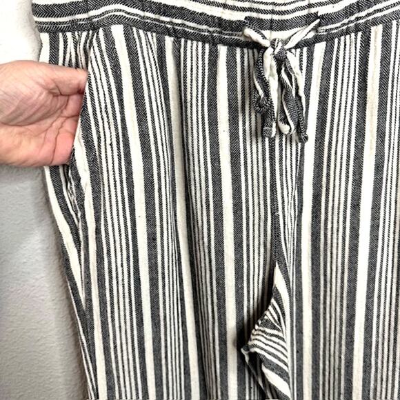 Old Navy Sz Large High-Waisted Striped Linen Blend Wide Leg Pants - Picture 4 of 13